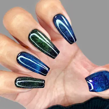 Black & white · Blue & green · Blue nail art