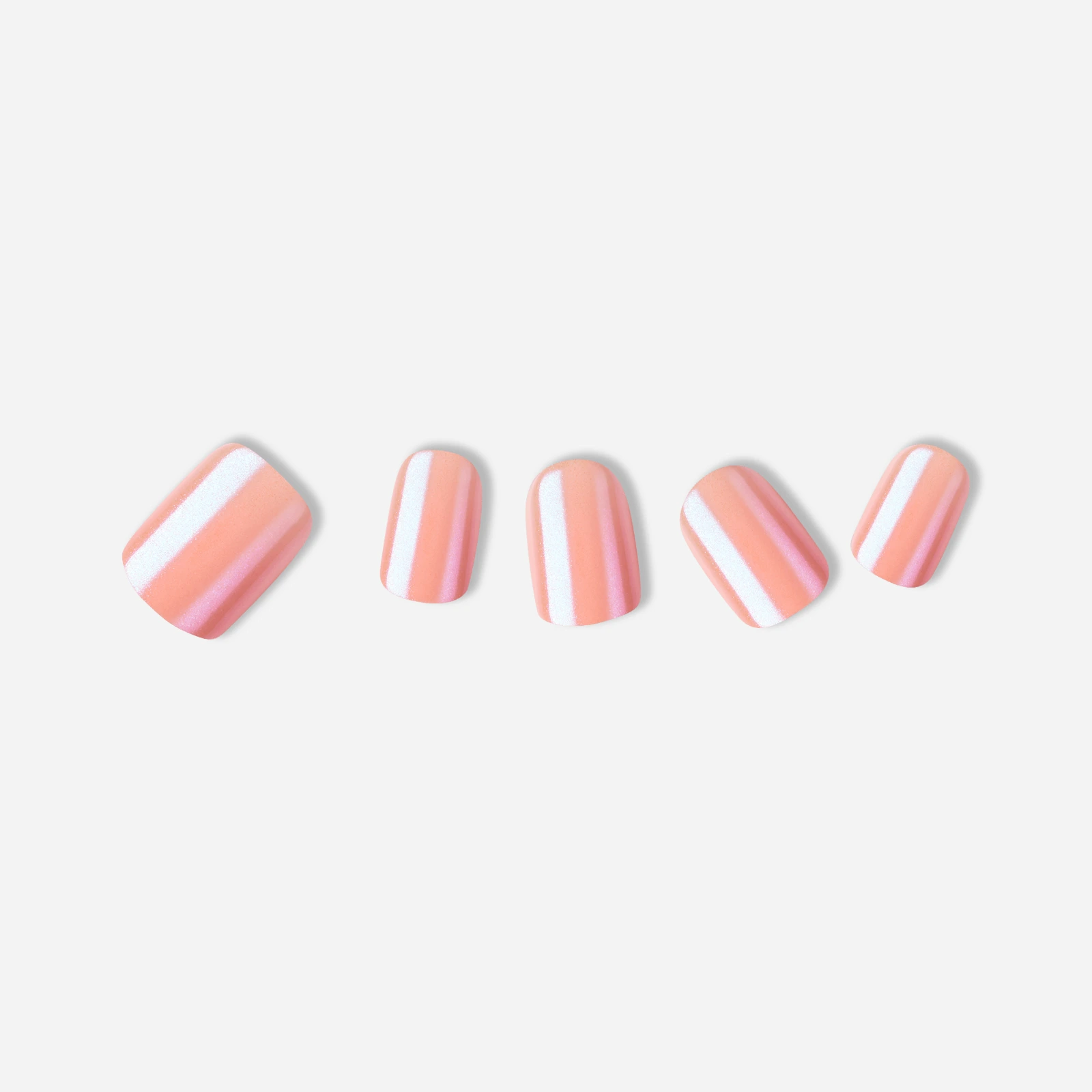 Pink · White · Color block nail art