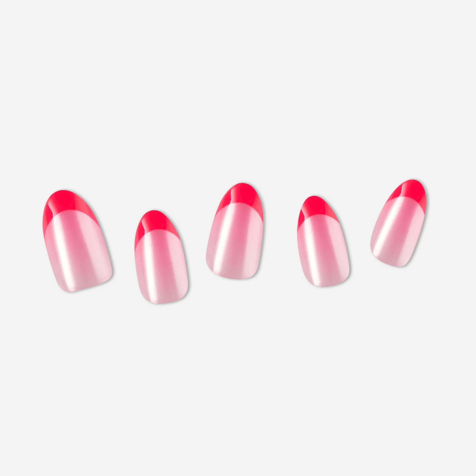 Pink · Red · Solid color nail art