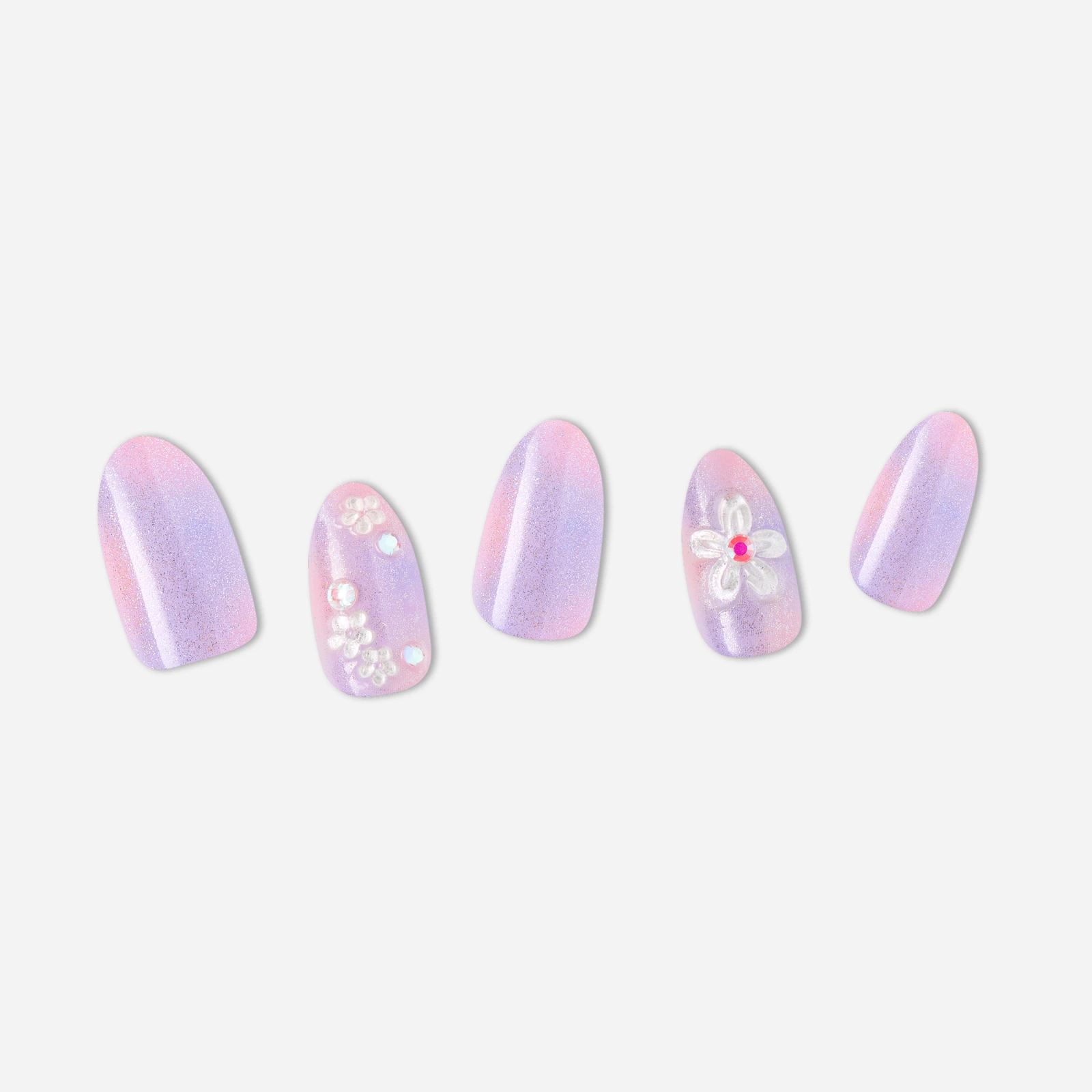 Pink · Purple · Muted nail art