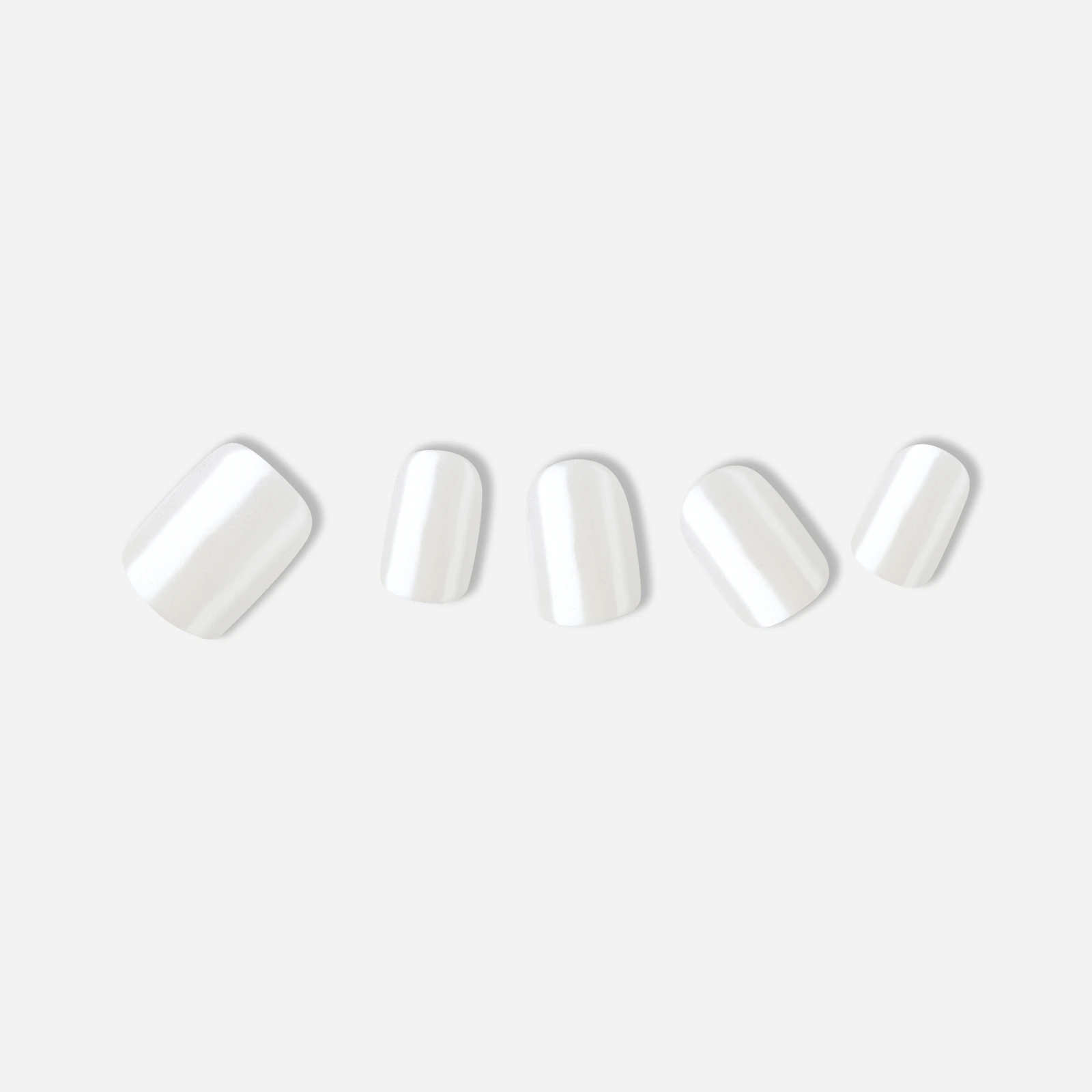 White · Solid color · Short nail art