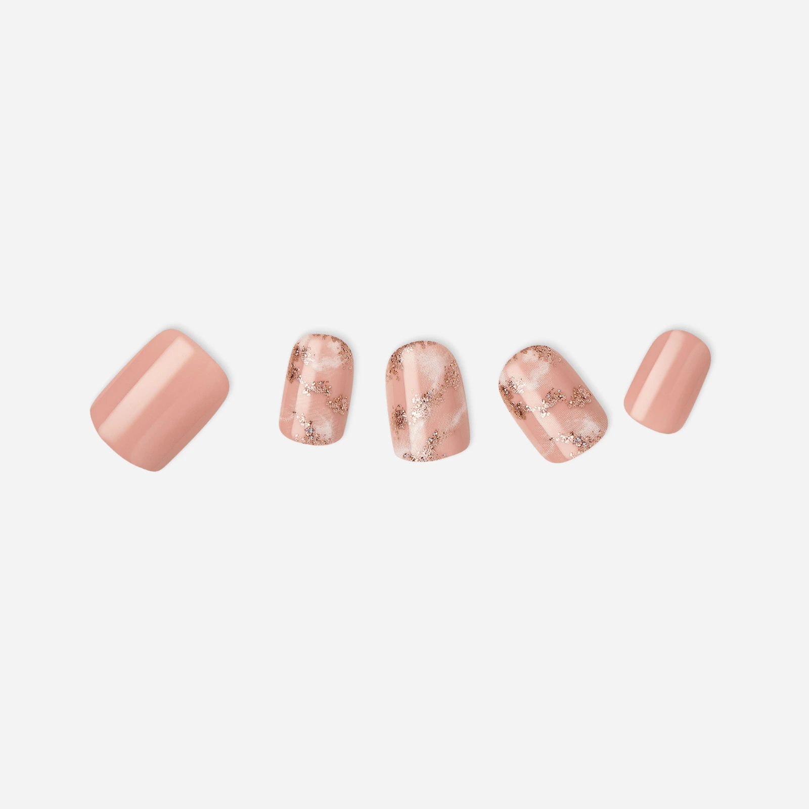 Nude · Pink · Gold nail art