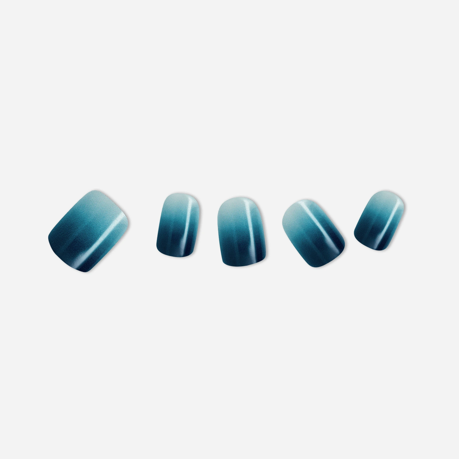 Blue · Green · Cat eye nail art