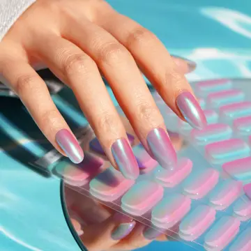 Pink · Blue & green · Purple nail art