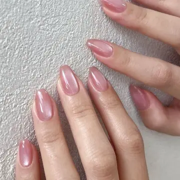 Pink · Fine shimmer · Cat eye nail art
