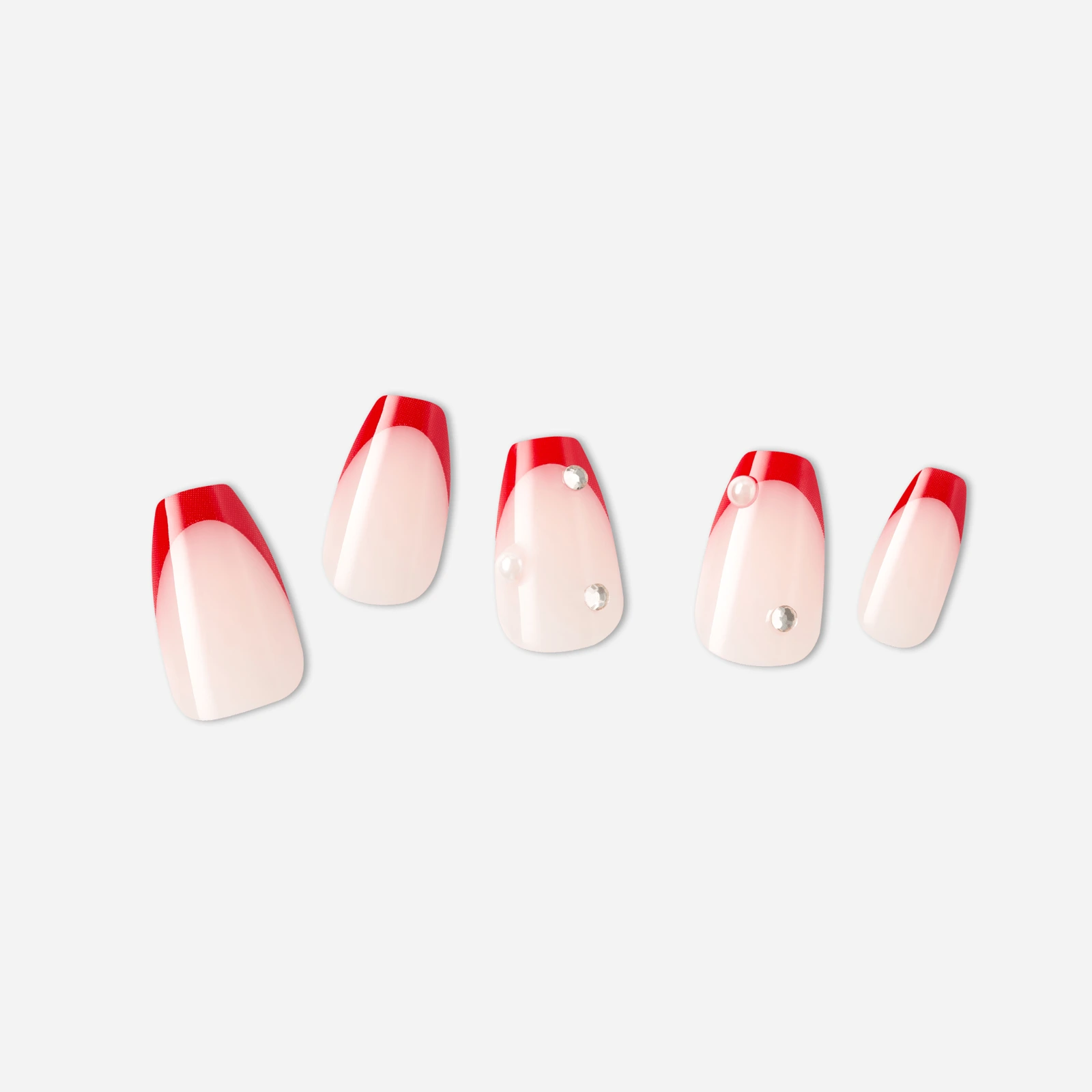 Nude · Pink · Red nail art